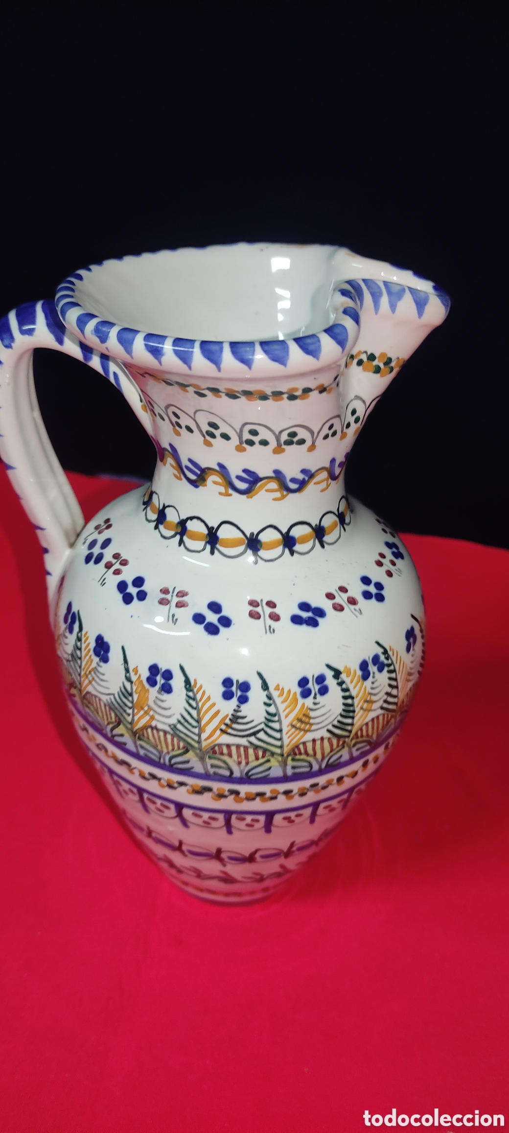 Antig&uuml;edades: Jarra de cer&aacute;mica de Talavera - Foto 6
