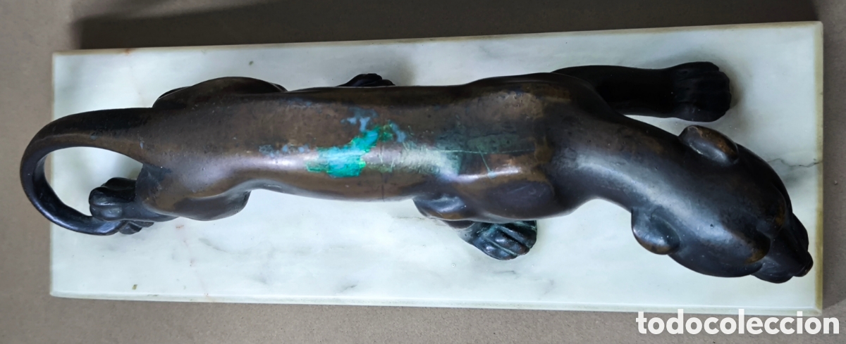 Antig&uuml;edades: PANTERA BRONCE ART D&Eacute;CO 25 cm. - Foto 3