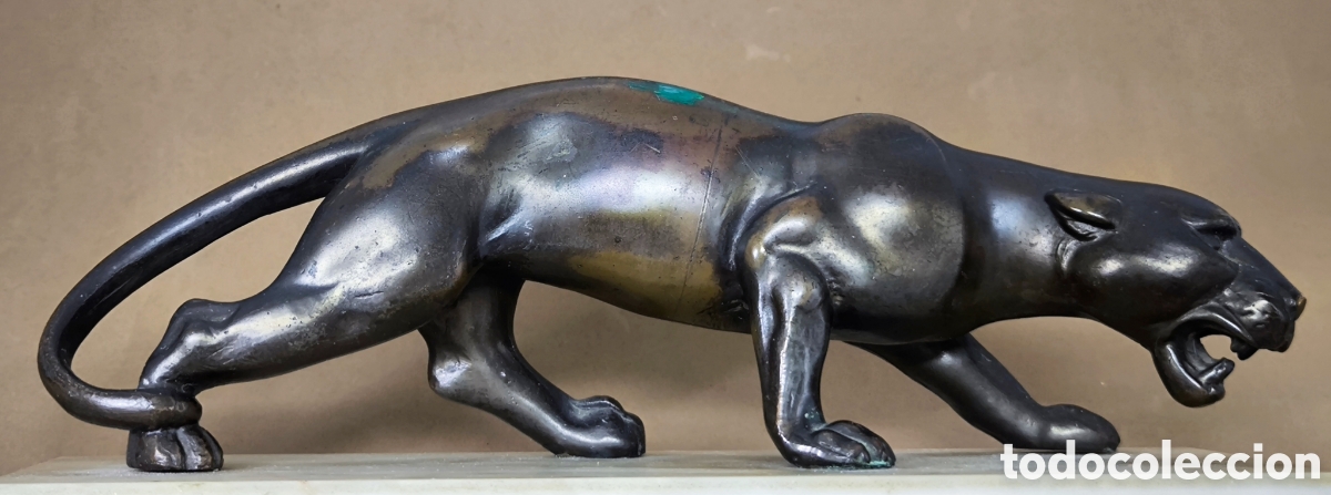 Antig&uuml;edades: PANTERA BRONCE ART D&Eacute;CO 25 cm. - Foto 4