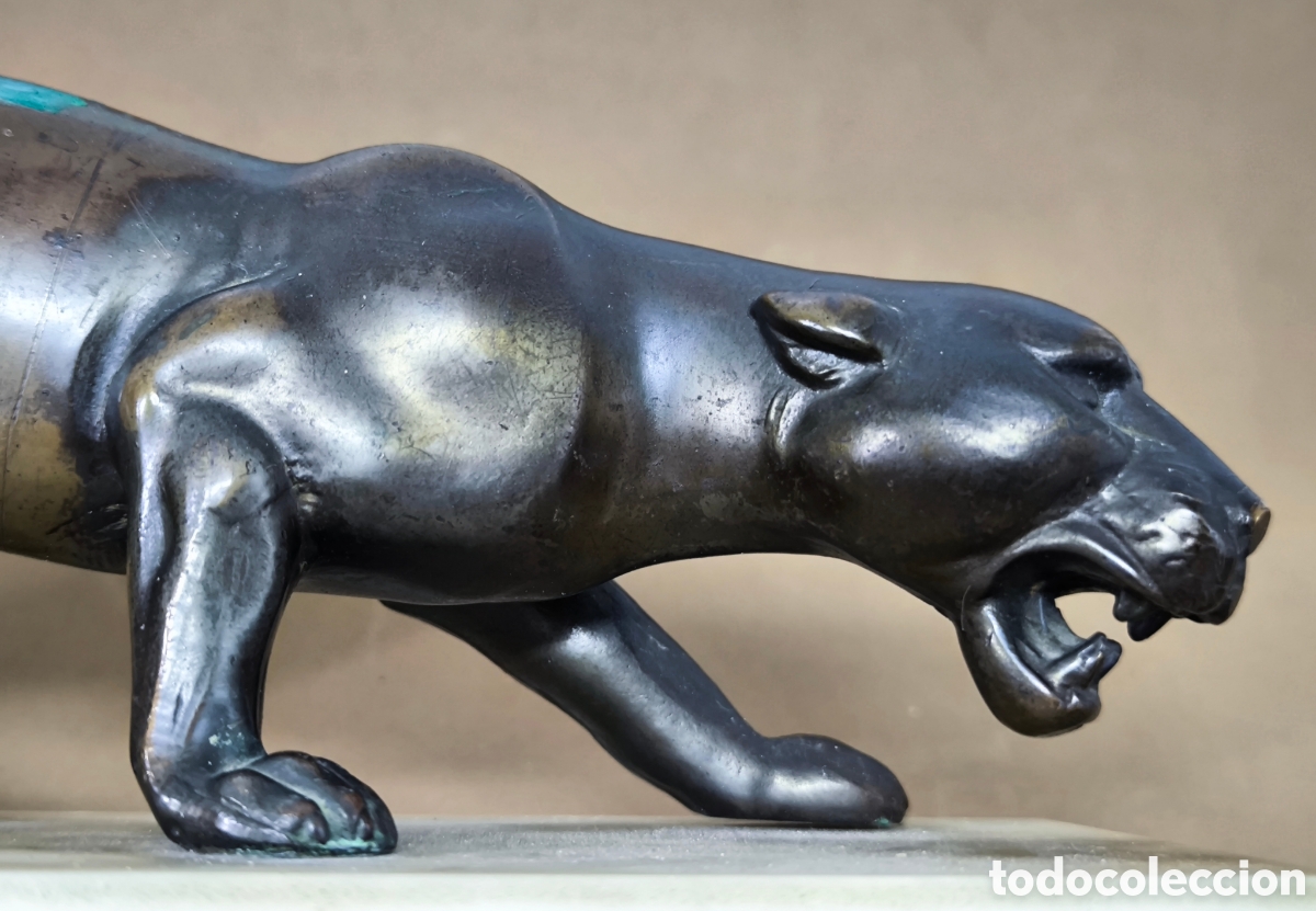 Antig&uuml;edades: PANTERA BRONCE ART D&Eacute;CO 25 cm. - Foto 5
