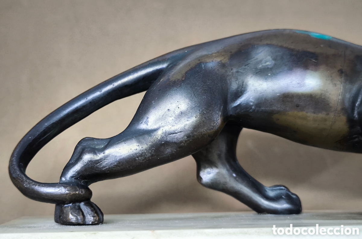 Antig&uuml;edades: PANTERA BRONCE ART D&Eacute;CO 25 cm. - Foto 6