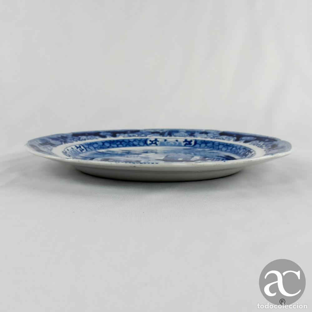 Antig&uuml;edades: Prato porcelana da China decorado com paisagens e pagodes, s&eacute;c. XIX - Foto 7