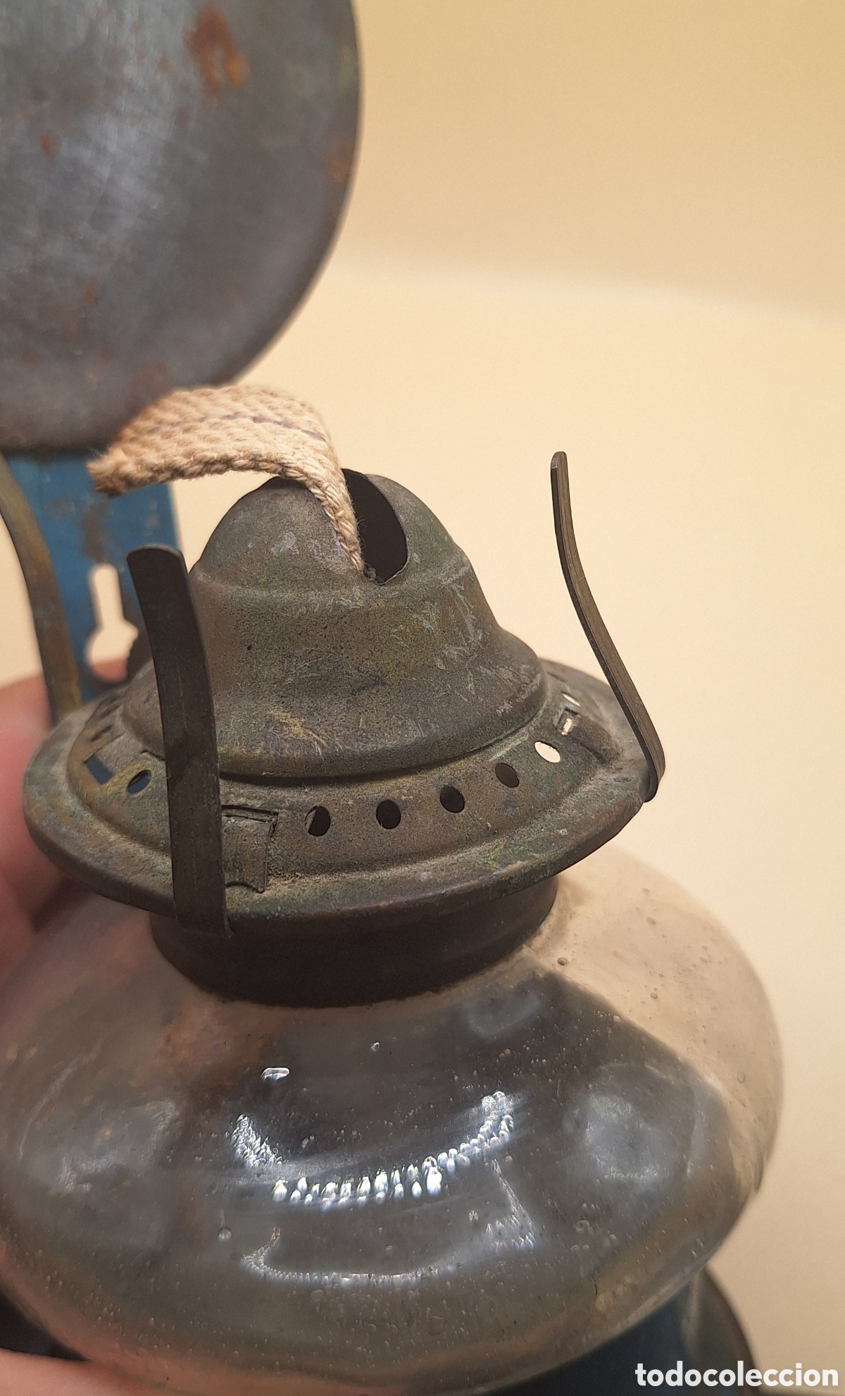 Antig&uuml;edades: Antigua L&aacute;mpara de Aceite - Quinqu&eacute; - - Foto 14
