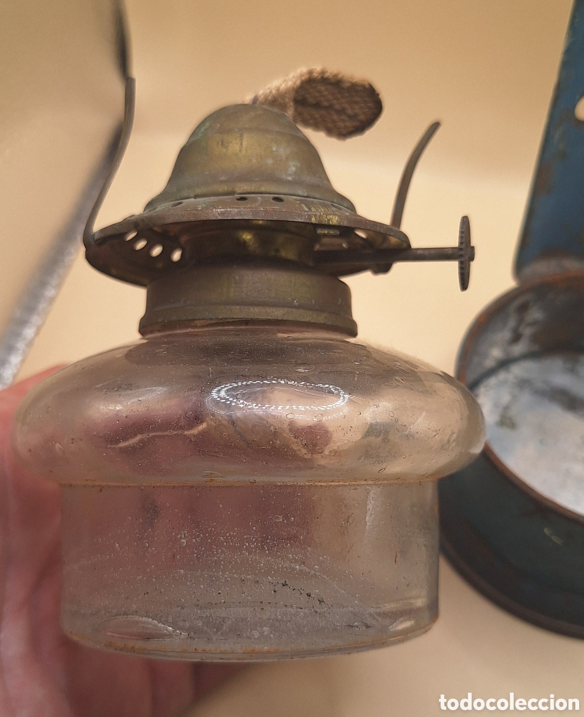 Antig&uuml;edades: Antigua L&aacute;mpara de Aceite - Quinqu&eacute; - - Foto 19