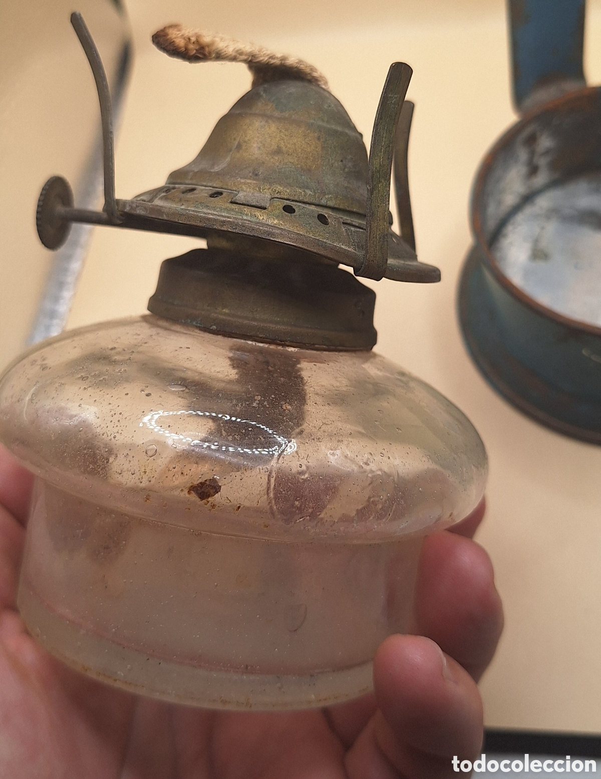 Antig&uuml;edades: Antigua L&aacute;mpara de Aceite - Quinqu&eacute; - - Foto 21