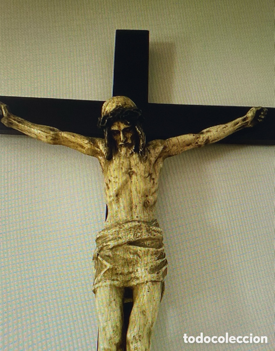 Antig&uuml;edades: Cristo en la cruz de 1 mtr. - Foto 3