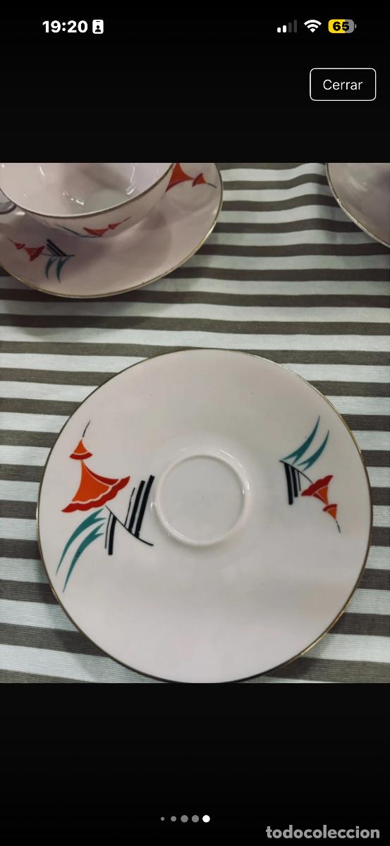 Antig&uuml;edades: Juego caf&eacute; rosa 12 servicios - Foto 11