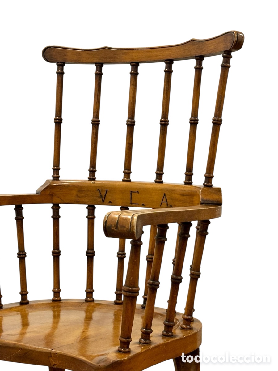 Antig&uuml;edades: Sill&oacute;n Windsor ingl&eacute;s Circa 1.890. - Foto 7