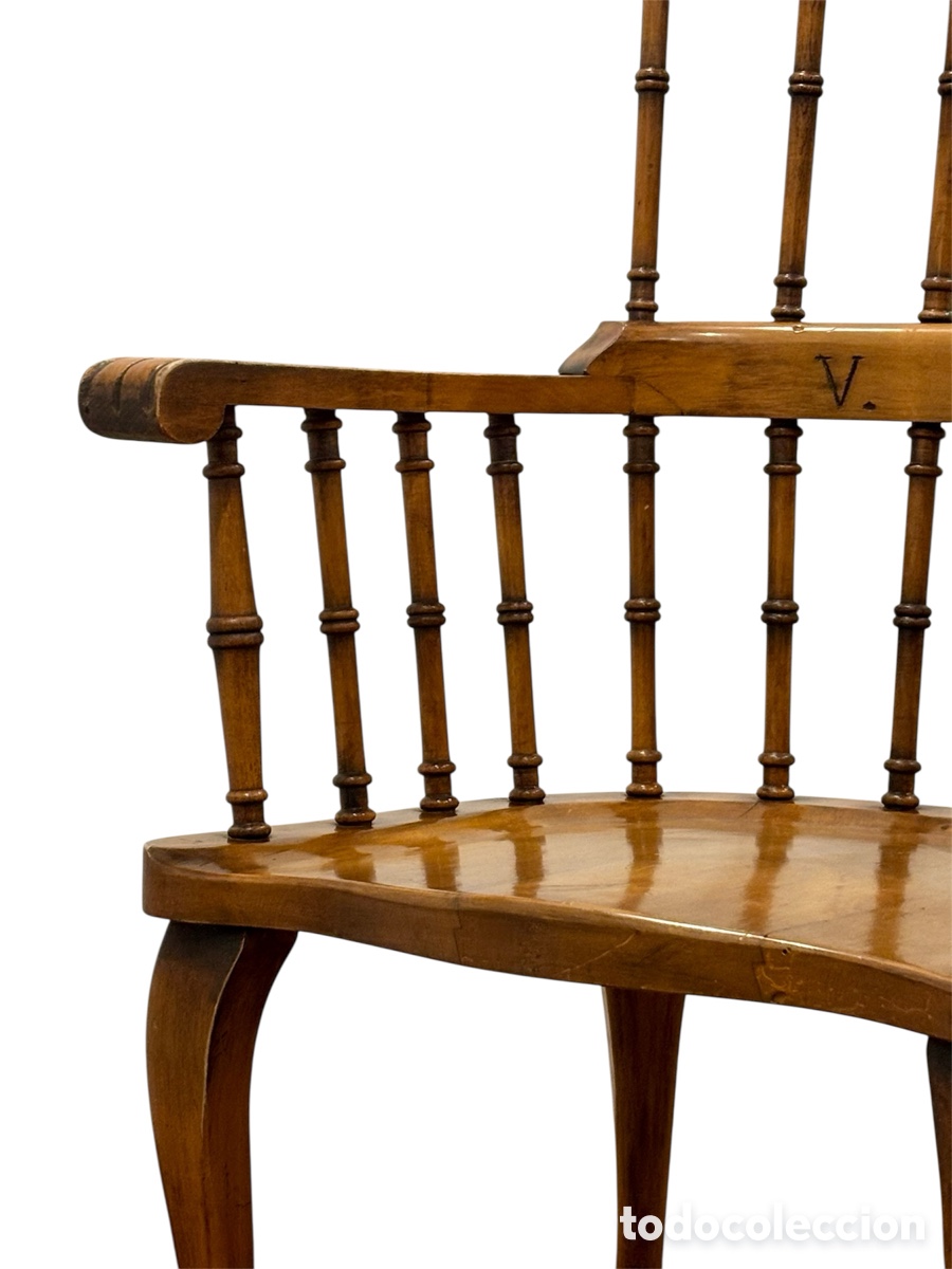 Antig&uuml;edades: Sill&oacute;n Windsor ingl&eacute;s Circa 1.890. - Foto 8