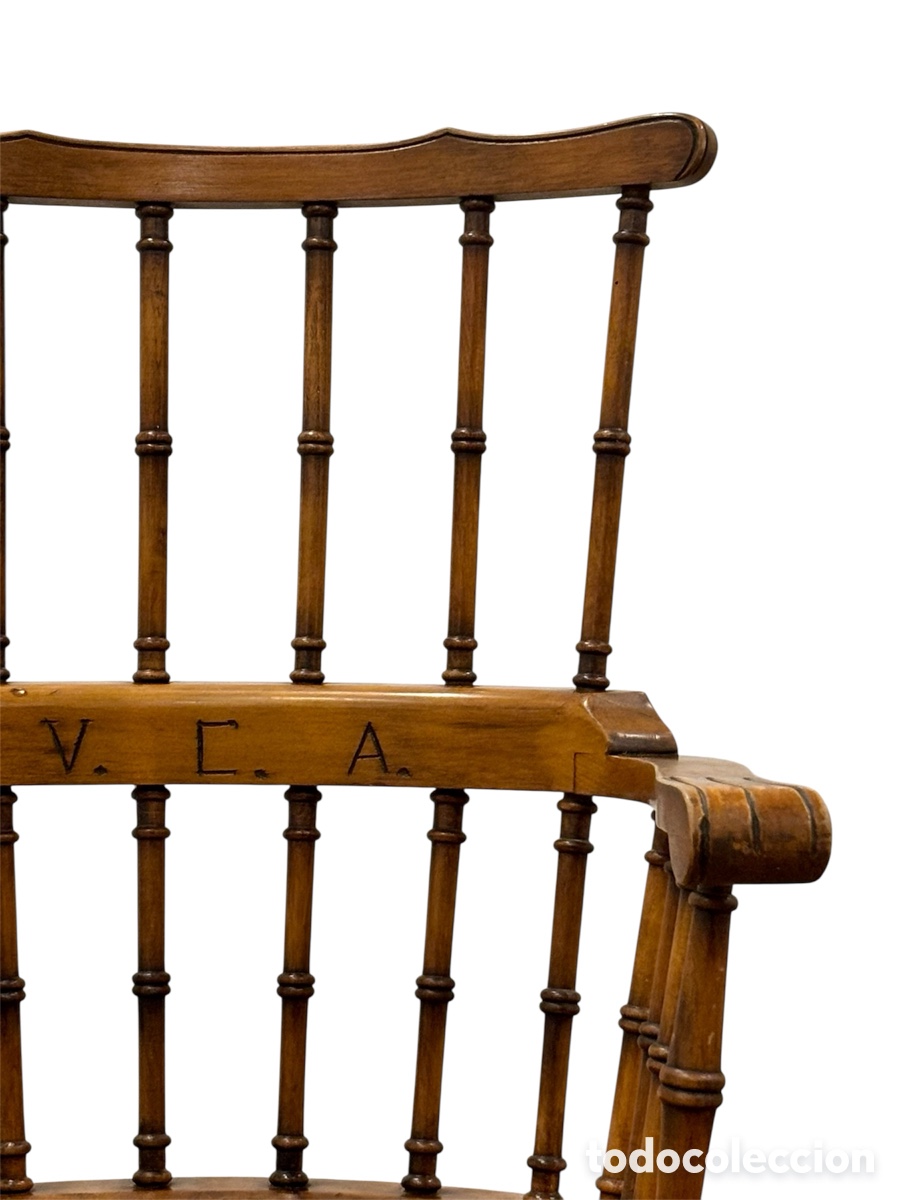 Antig&uuml;edades: Sill&oacute;n Windsor ingl&eacute;s Circa 1.890. - Foto 9