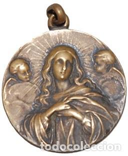 Antig&uuml;edades: MEDALLA DE BRONCE INMACULADA DE MURILLO A&Ntilde;OS 50 - Foto 1
