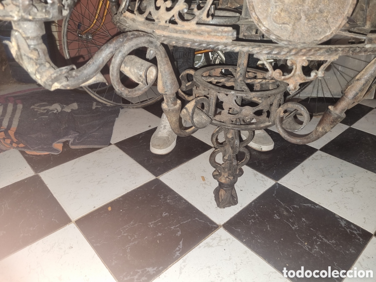 Antig&uuml;edades: LAMPARA DE HIERRO .SIGLO XIX - Foto 2
