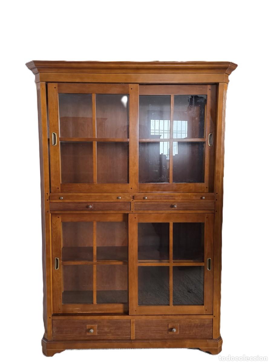 Antig&uuml;edades: Vitrina de madera de estilo colonial - Foto 2