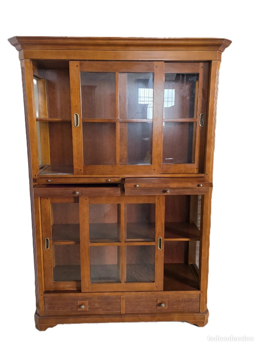 Antig&uuml;edades: Vitrina de madera de estilo colonial - Foto 4