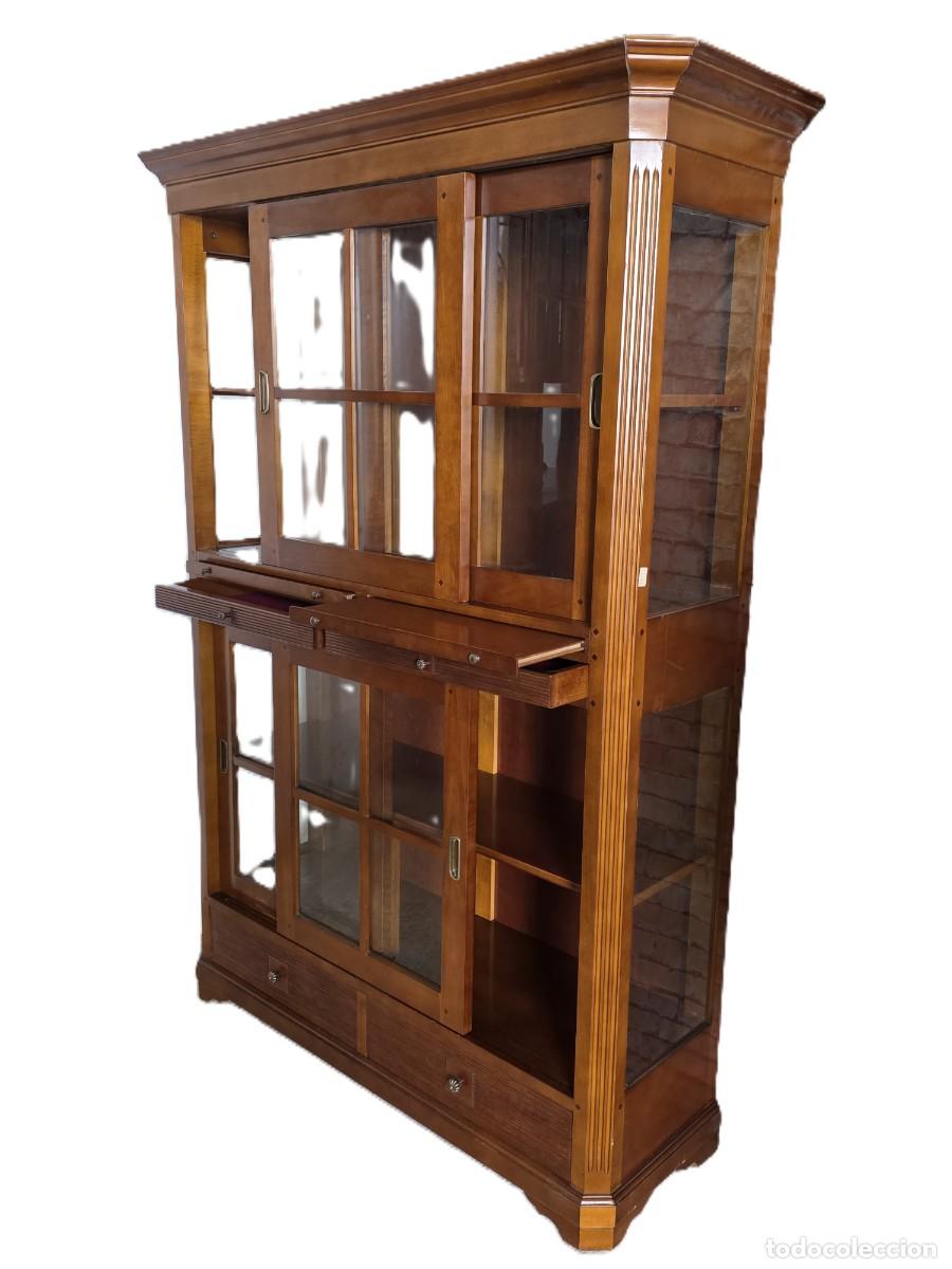 Antig&uuml;edades: Vitrina de madera de estilo colonial - Foto 5