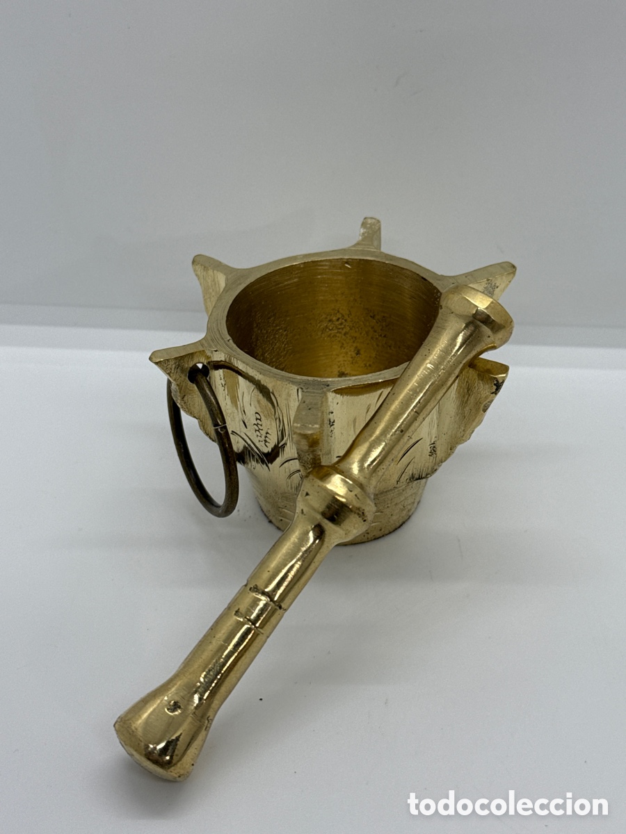 Antig&uuml;edades: Almirez de bronce antiguo - Foto 2