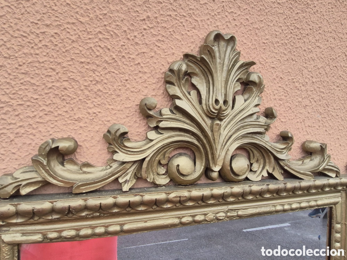 Antig&uuml;edades: Consola y espejo de madera com m&aacute;rmol - Foto 7