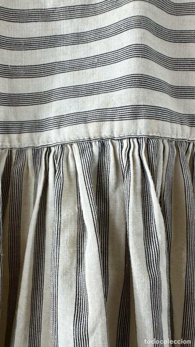 Antig&uuml;edades: Antigua camisa de rayas gris y blanco - Foto 8