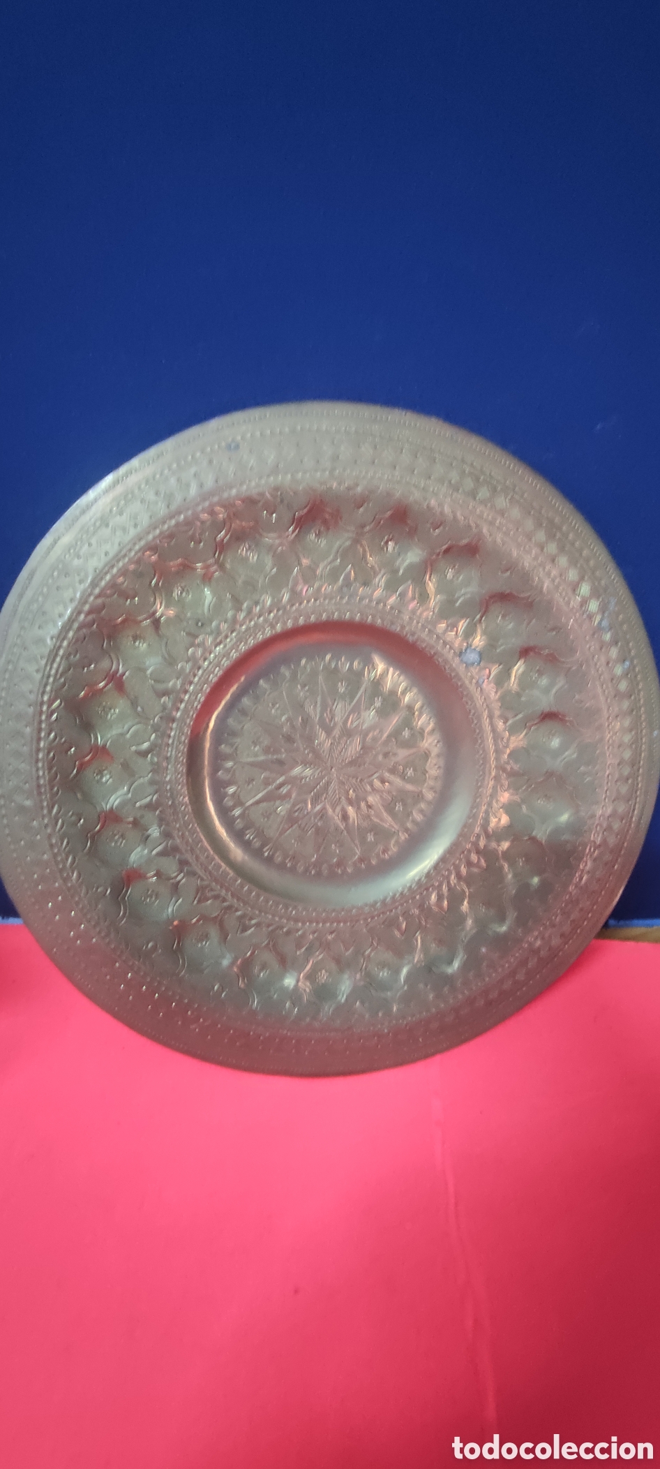 Antig&uuml;edades: Antiguo plato labrado marroqui - Foto 2