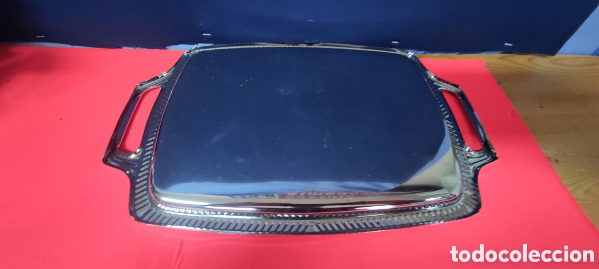 Antig&uuml;edades: Bandeja de aluminio 40 cm - Foto 5