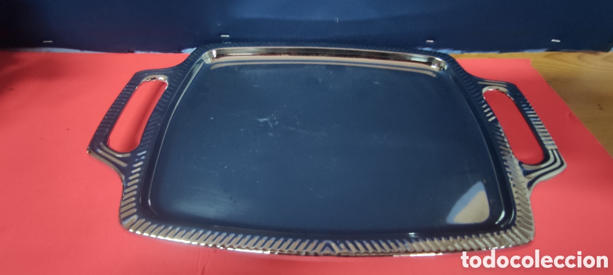 Antig&uuml;edades: Bandeja de aluminio 40 cm - Foto 6