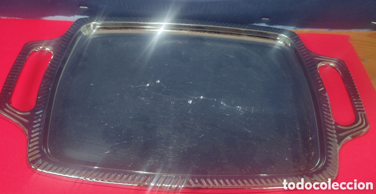 Antig&uuml;edades: Bandeja de aluminio 40 cm - Foto 1