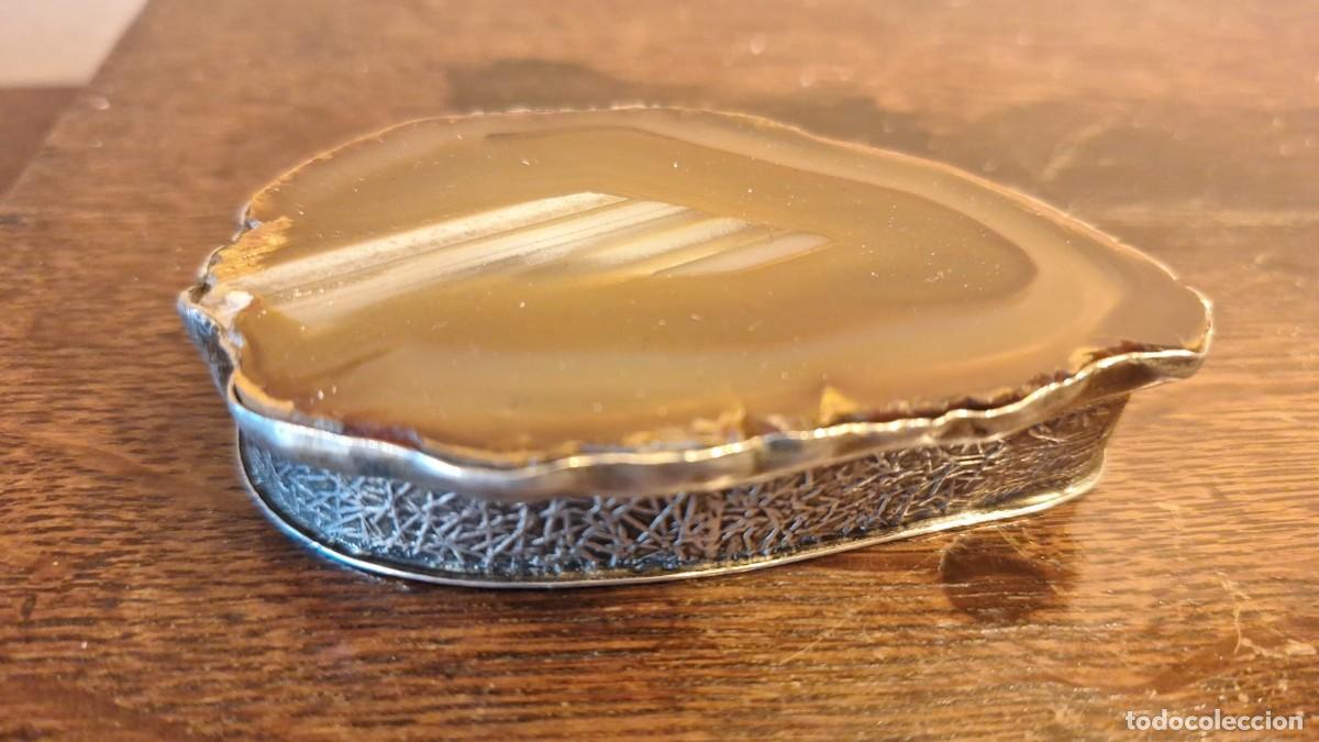 Antig&uuml;edades: Joyero Caja de Plata y Agata - Foto 1