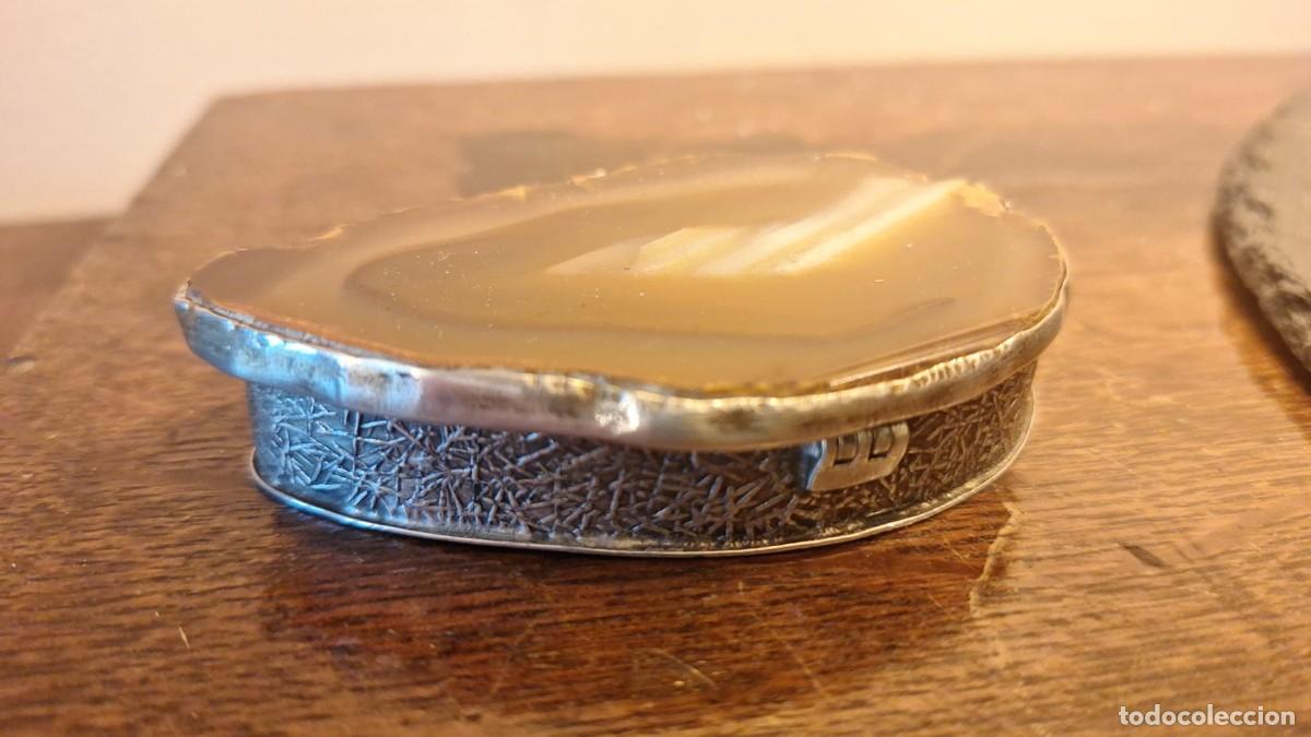 Antig&uuml;edades: Joyero Caja de Plata y Agata - Foto 4