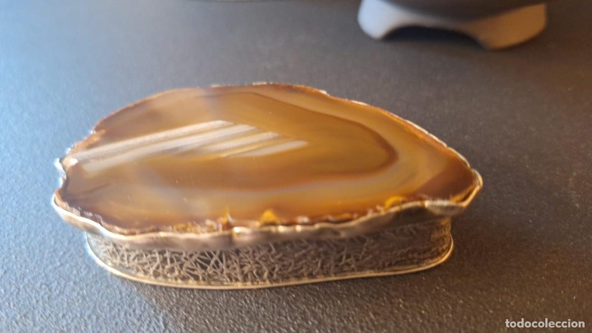 Antig&uuml;edades: Joyero Caja de Plata y Agata - Foto 7