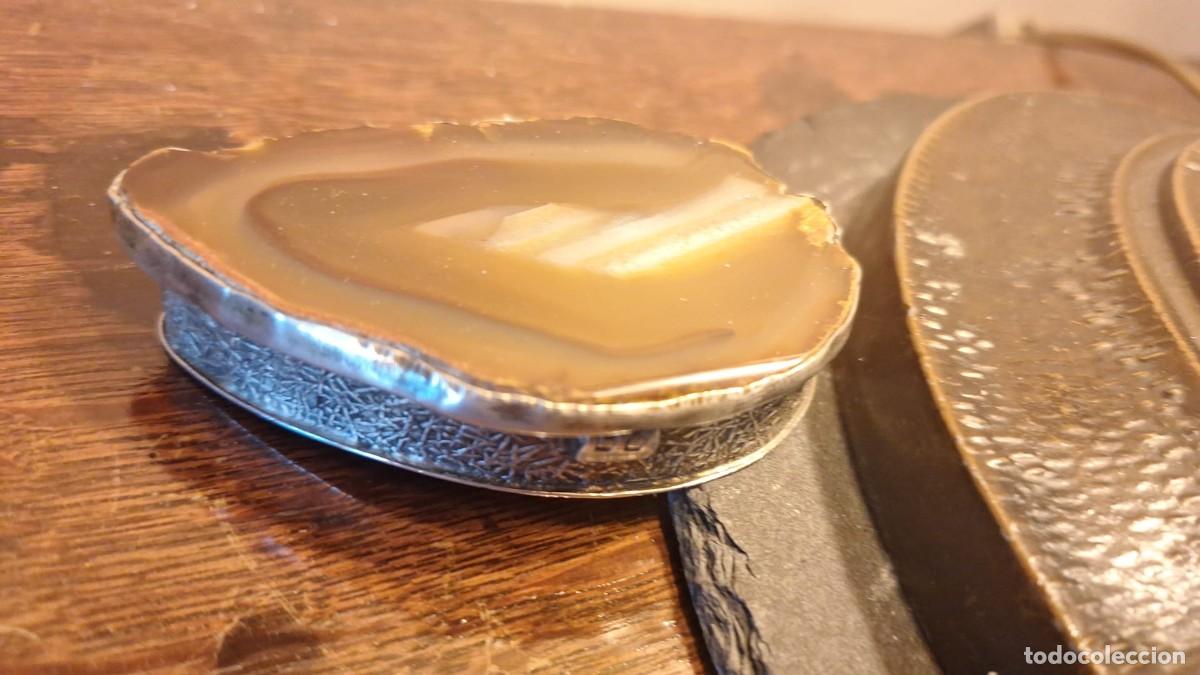 Antig&uuml;edades: Joyero Caja de Plata y Agata - Foto 17