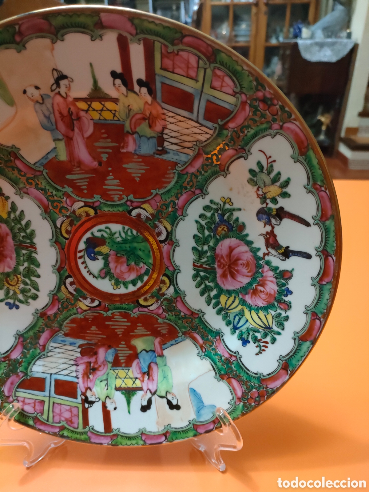 Antig&uuml;edades: Plato chino Macao a&ntilde;o 90 - Foto 2