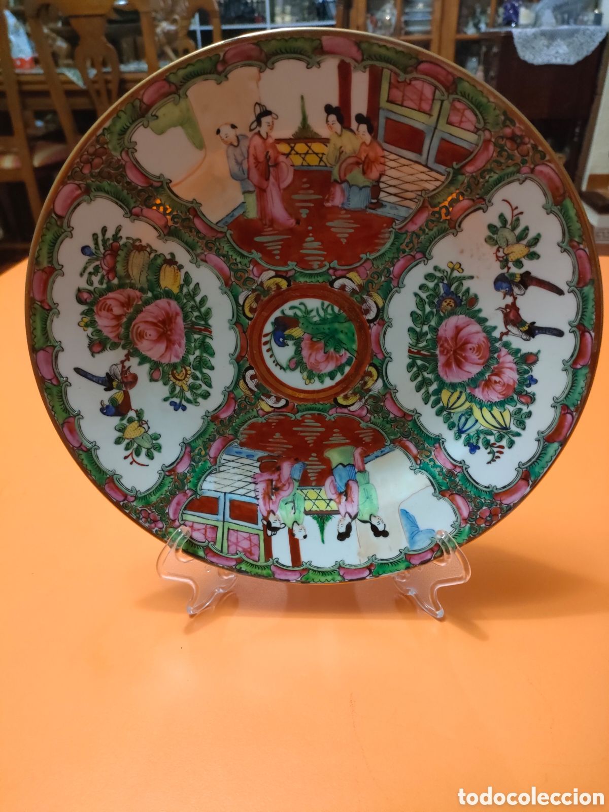 Antig&uuml;edades: Plato chino Macao a&ntilde;o 90 - Foto 1