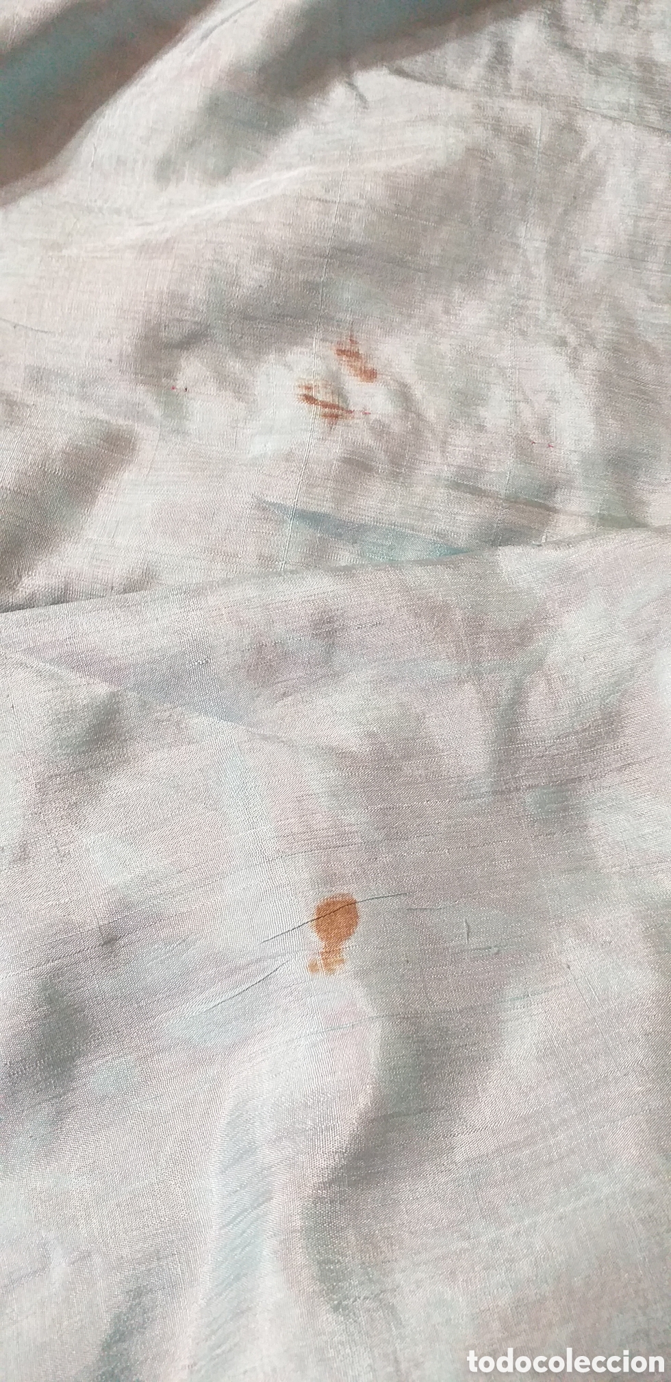 Antig&uuml;edades: Colcha tipo Mant&oacute;n de Manila bordado en seda - Foto 23
