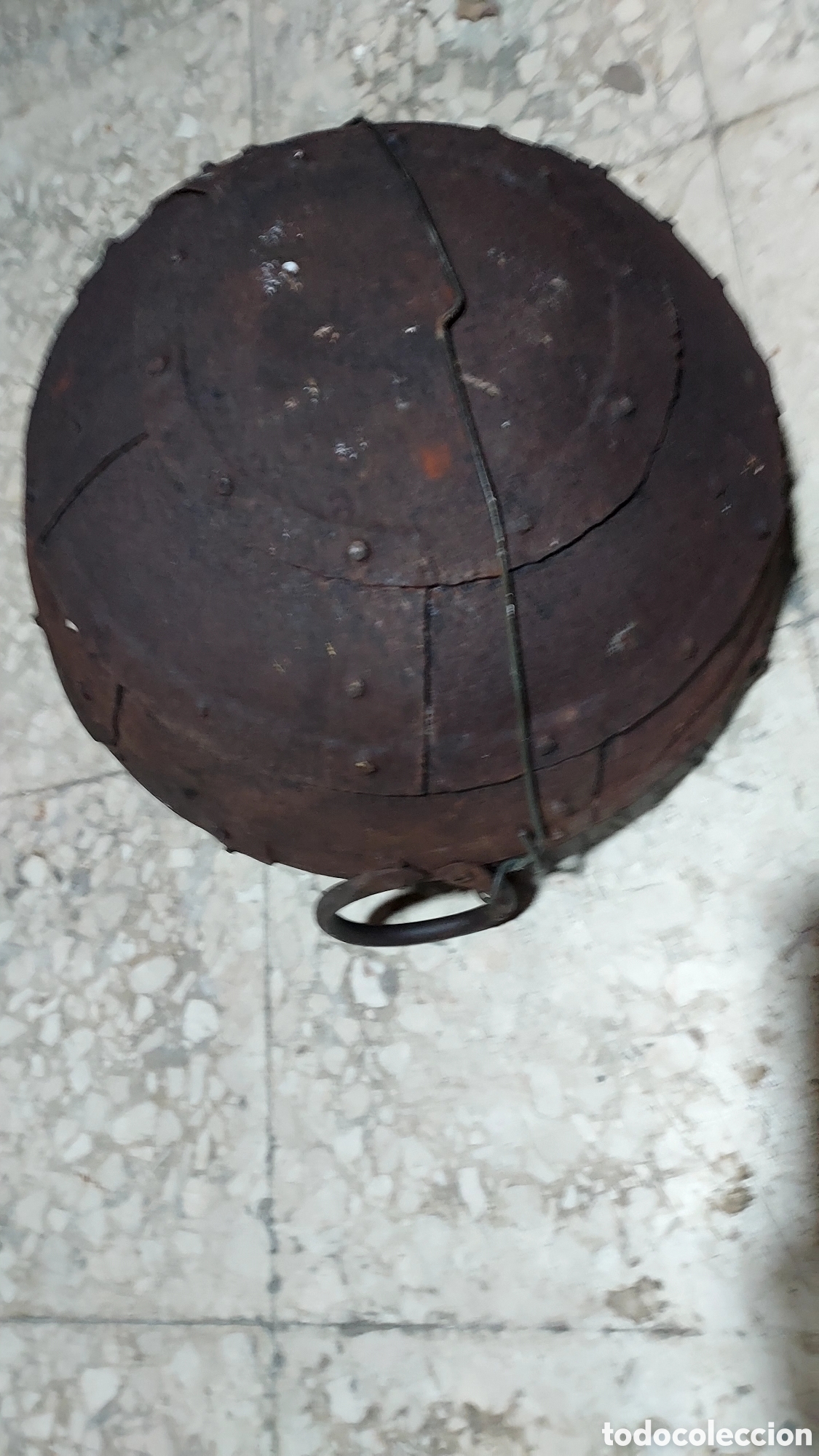 Antig&uuml;edades: Perol de forja muy antiguo - Foto 2