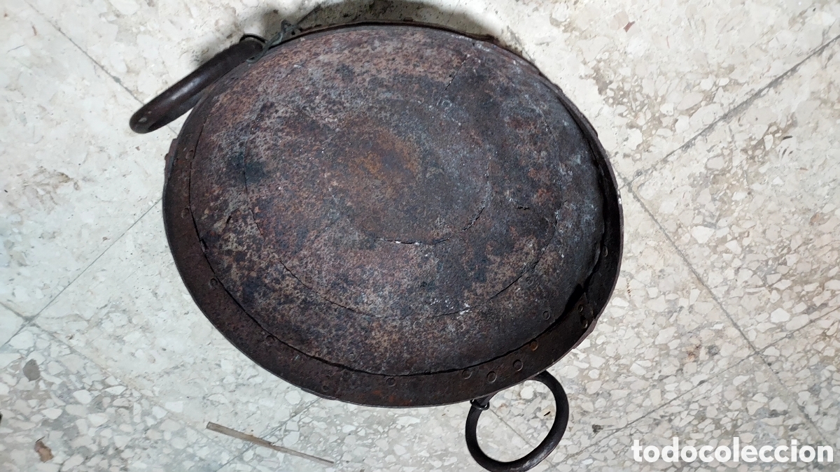 Antig&uuml;edades: Perol de forja muy antiguo - Foto 3