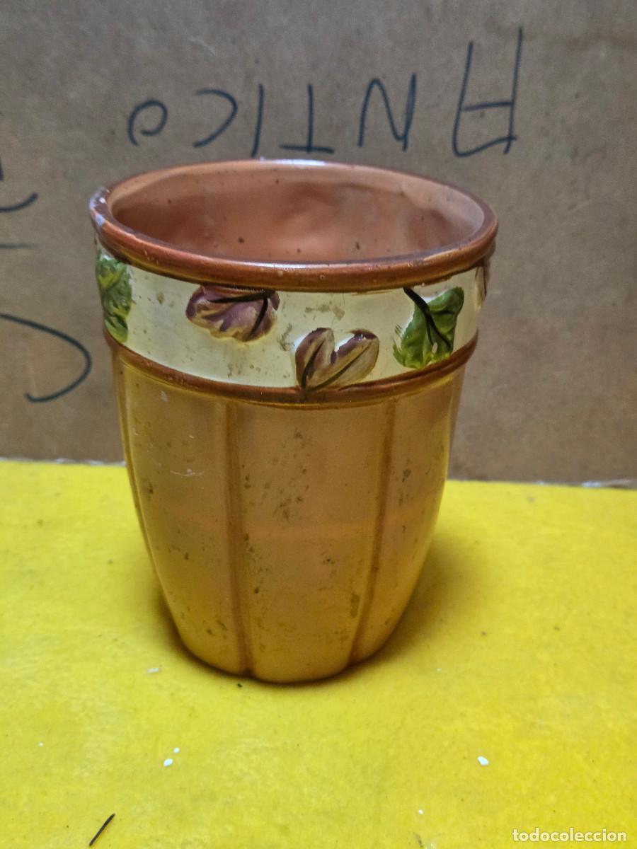 Antig&uuml;edades: maceta de ceramica vintage - Foto 1