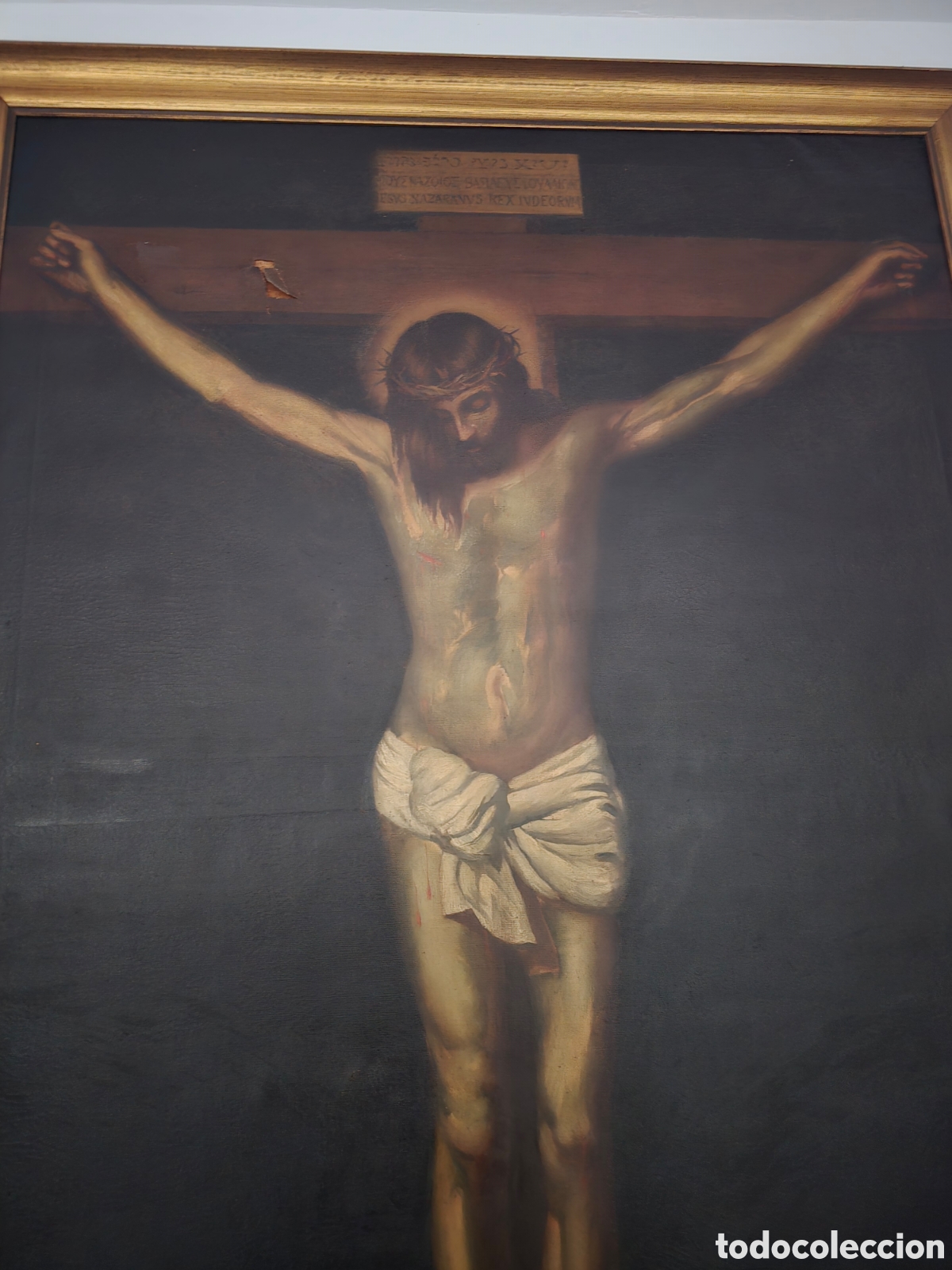 Antig&uuml;edades: Cuadro antiguo Cristo Crucificado - Foto 2