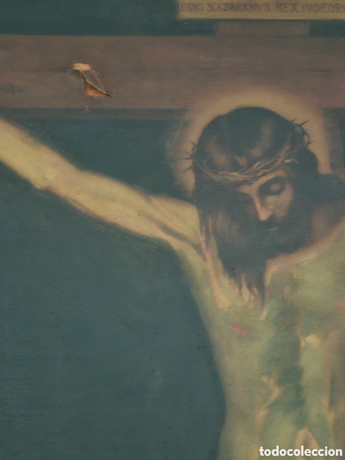 Antig&uuml;edades: Cuadro antiguo Cristo Crucificado - Foto 3