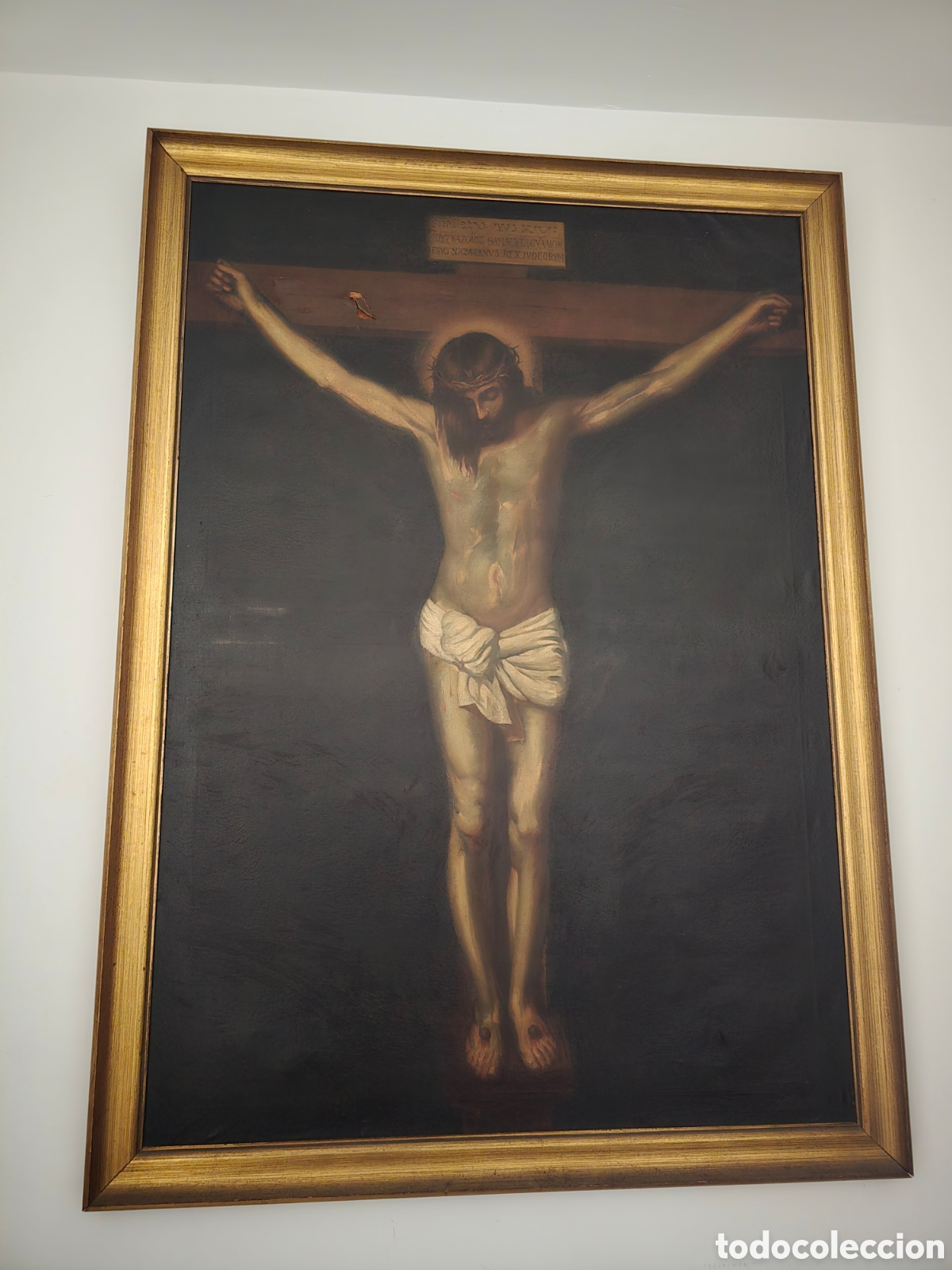 Antig&uuml;edades: Cuadro antiguo Cristo Crucificado - Foto 1