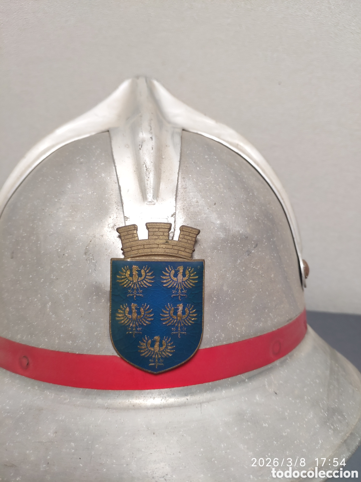 Antig&uuml;edades: Antiguo casco de bombero austriaco - Foto 1