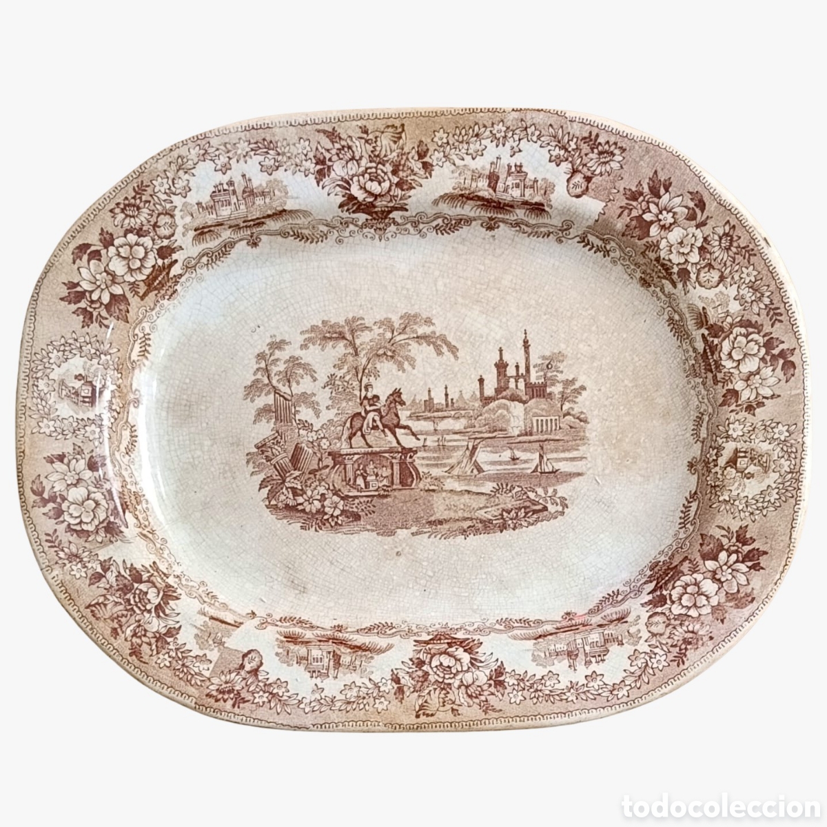 Antiguidades: Antigua Bandeja / Fuente - Staffordshire