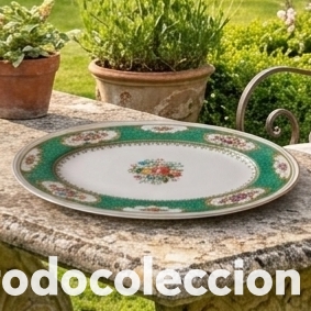 Antiques: Fuente Porcelana Inglesa Magestic Empire - Filo de Oro