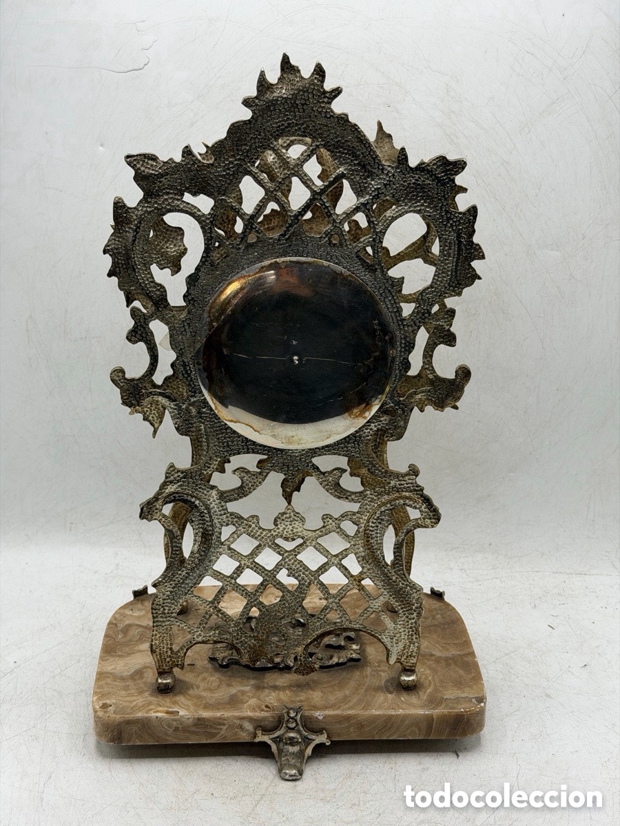 Antig&uuml;edades: Antiguo reloj de mesa de bronce - Foto 12