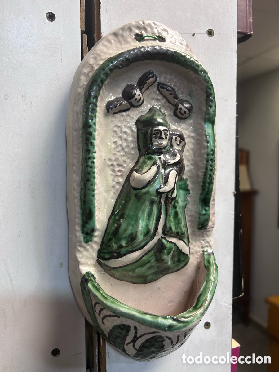 Antig&uuml;edades: Benditera. Ceramica de Teruel. Punter - Foto 4
