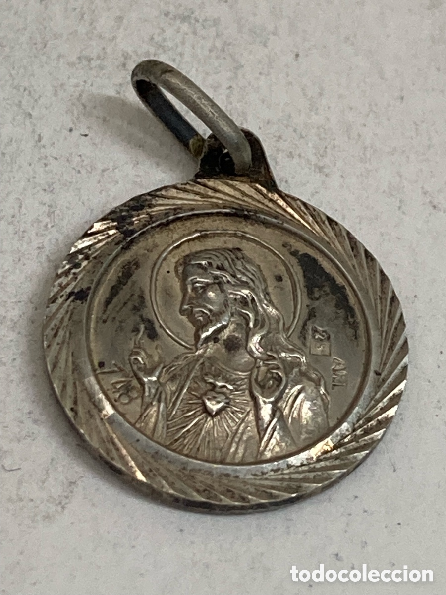 Antig&uuml;edades: Medalla de plata religiosa C549 - Foto 1