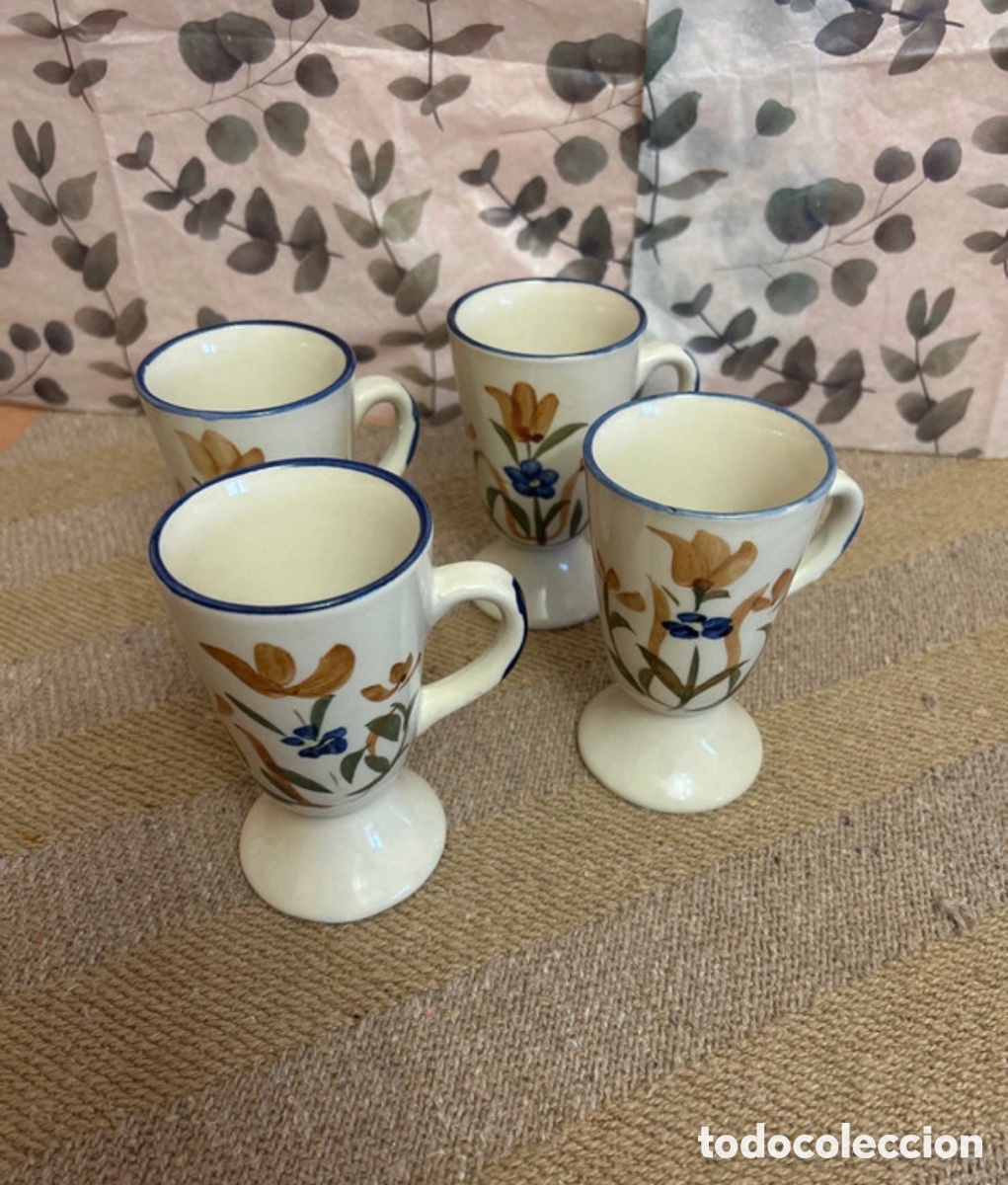 Antig&uuml;edades: Conjunto de 4 tazas mazagrans - Foto 1