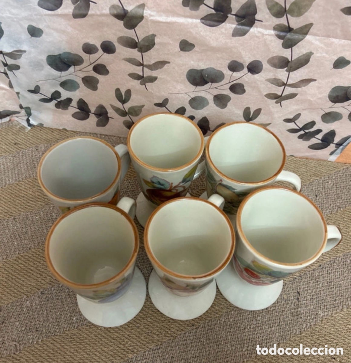 Antig&uuml;edades: Conjunto de 6 tazas mazagrans - Foto 3