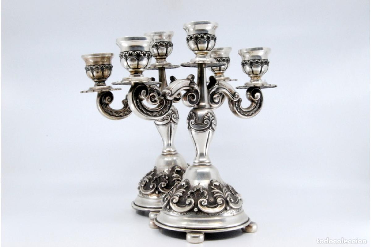 Antig&uuml;edades: Candelabros de plata - Foto 9