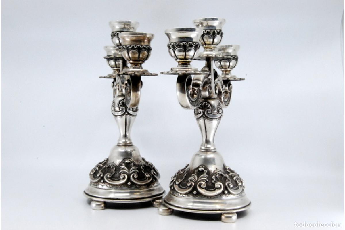 Antig&uuml;edades: Candelabros de plata - Foto 10