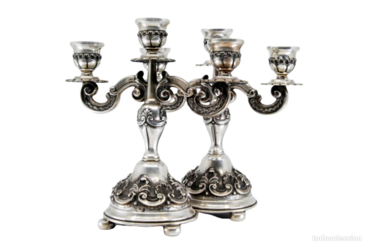 Antig&uuml;edades: Candelabros de plata - Foto 1
